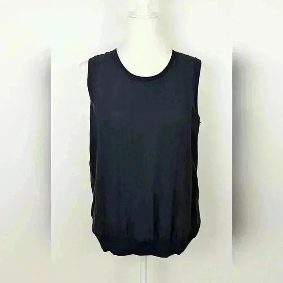 Etcetera Tops - Etcetera Navy Silk Tank